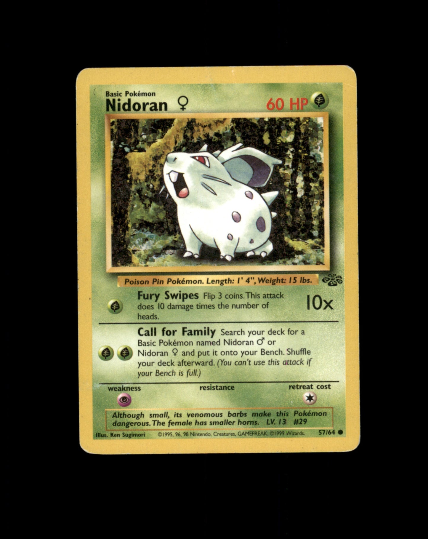 *SE BILDE FOR TILSTAND* Nidoran 57 Jungle Pokesingles