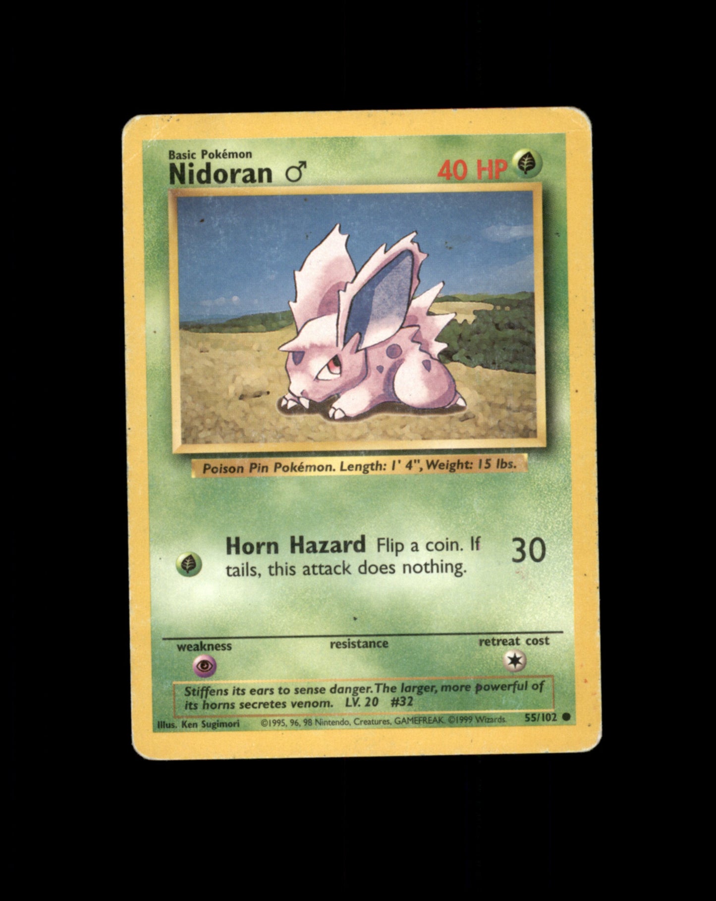 *SE BILDE FOR TILSTAND* Nidoran 55 Base Set Pokesingles
