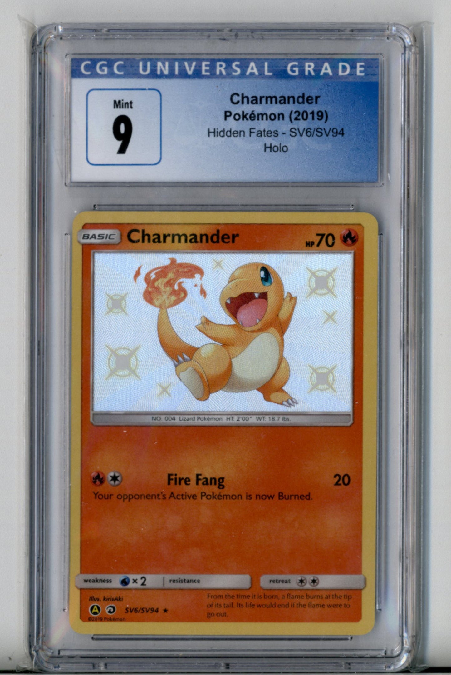 Charmander SV6 Hidden Fates CGC 9 Pokesingles