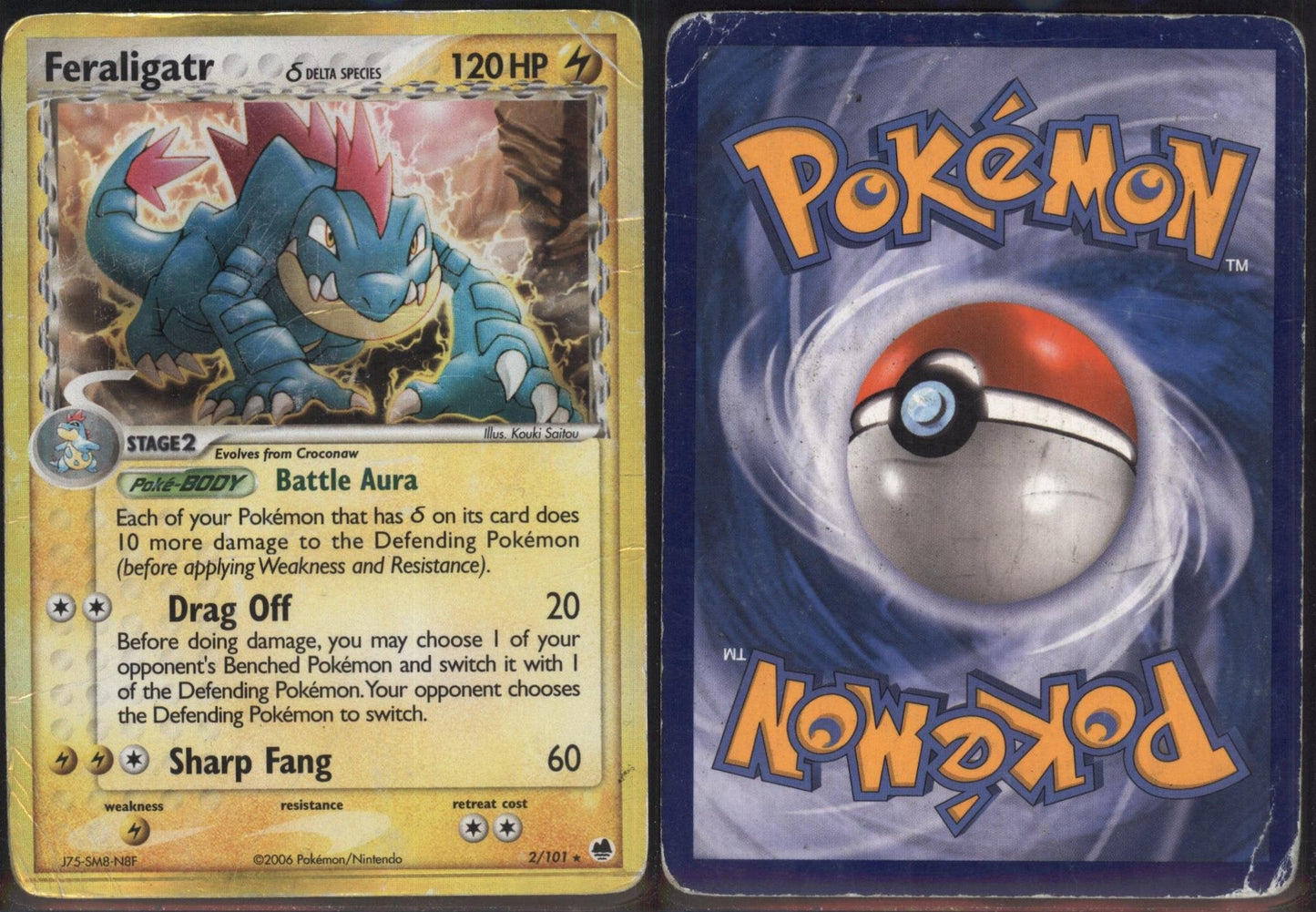 *SE BILDE FOR TILSTAND* Feraligatr (Delta Species) - Dragon Frontiers (DF) Pokesingles