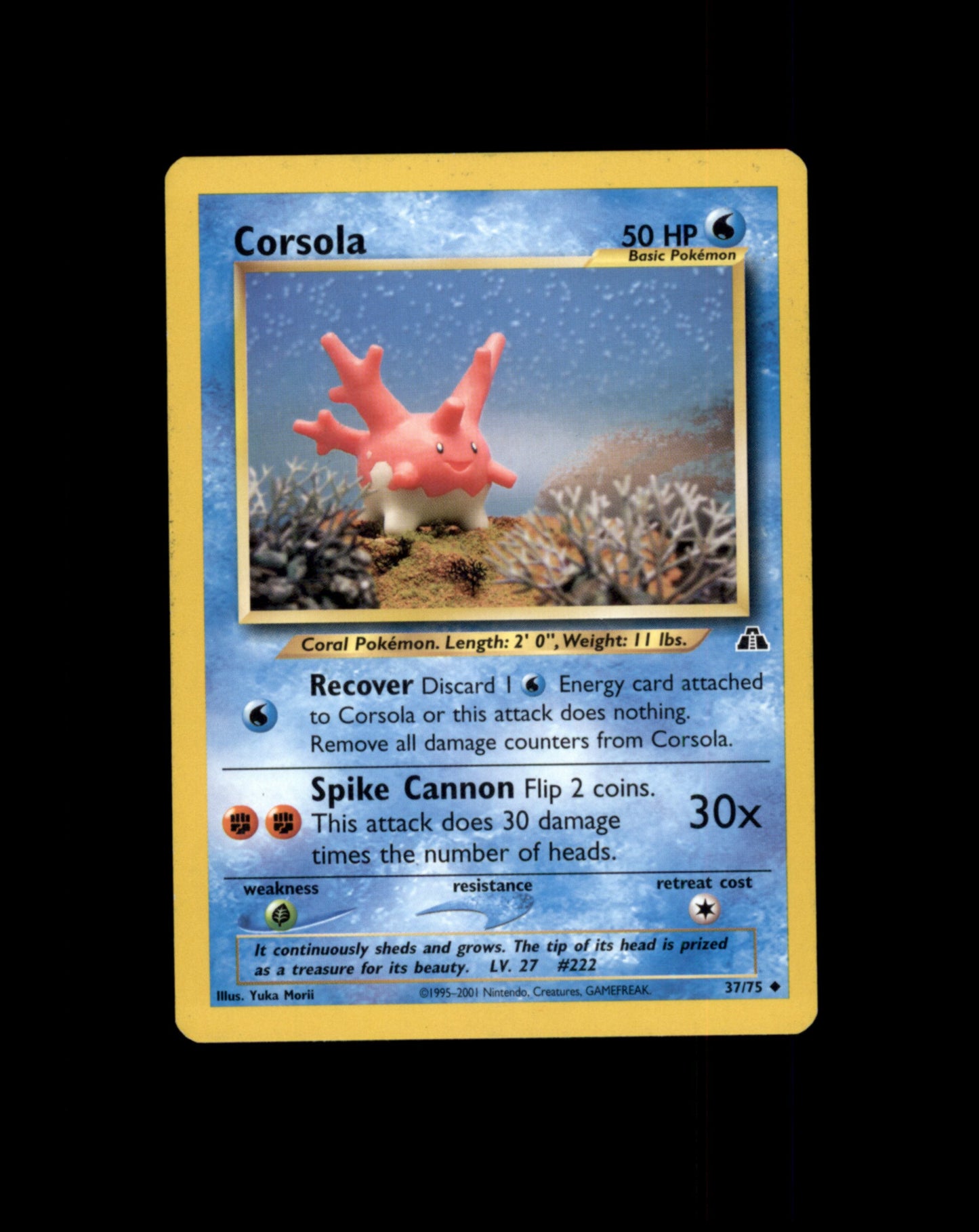*SE BILDE FOR TILSTAND* Corsola #37 Pokemon Neo Discovery Pokesingles