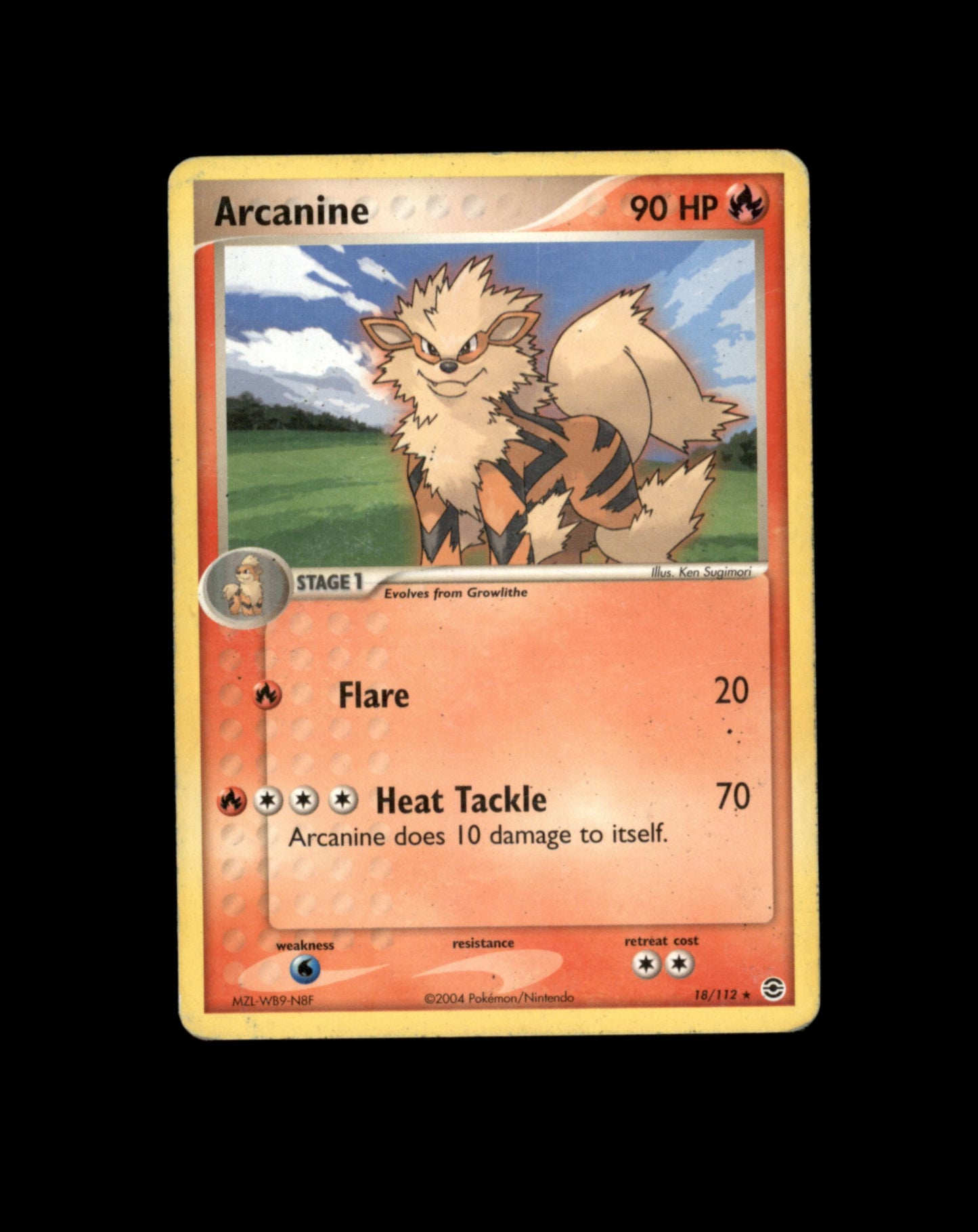 *SE BILDE FOR TILSTAND* Arcanine #18 Pokemon Fire Red & Leaf Green Pokesingles