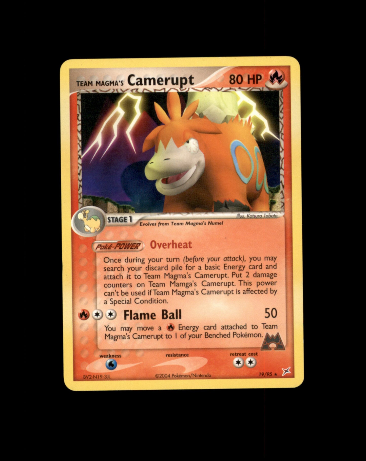 *SE BILDE FOR TILSTAND* Camerupt #19 Pokemon Team Magma & Team Aqua Pokesingles