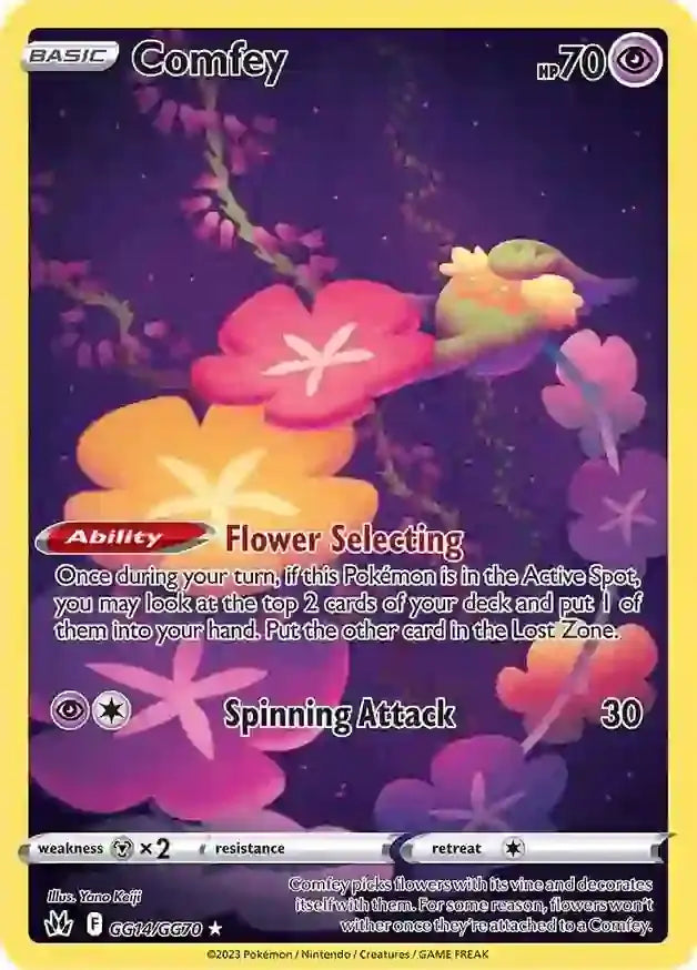 Comfey GG14, Crown Zenith | Sword & Shield, , 0.00 kr, Pokesingles. Kjøp pokemon kort til lave priser hos oss.