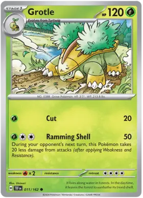 011 Grotle, Temporal Forces | Scarlet & Violet, nonholo, 2.00 kr, Pokesingles. Kjøp pokemon kort til lave priser hos oss.
