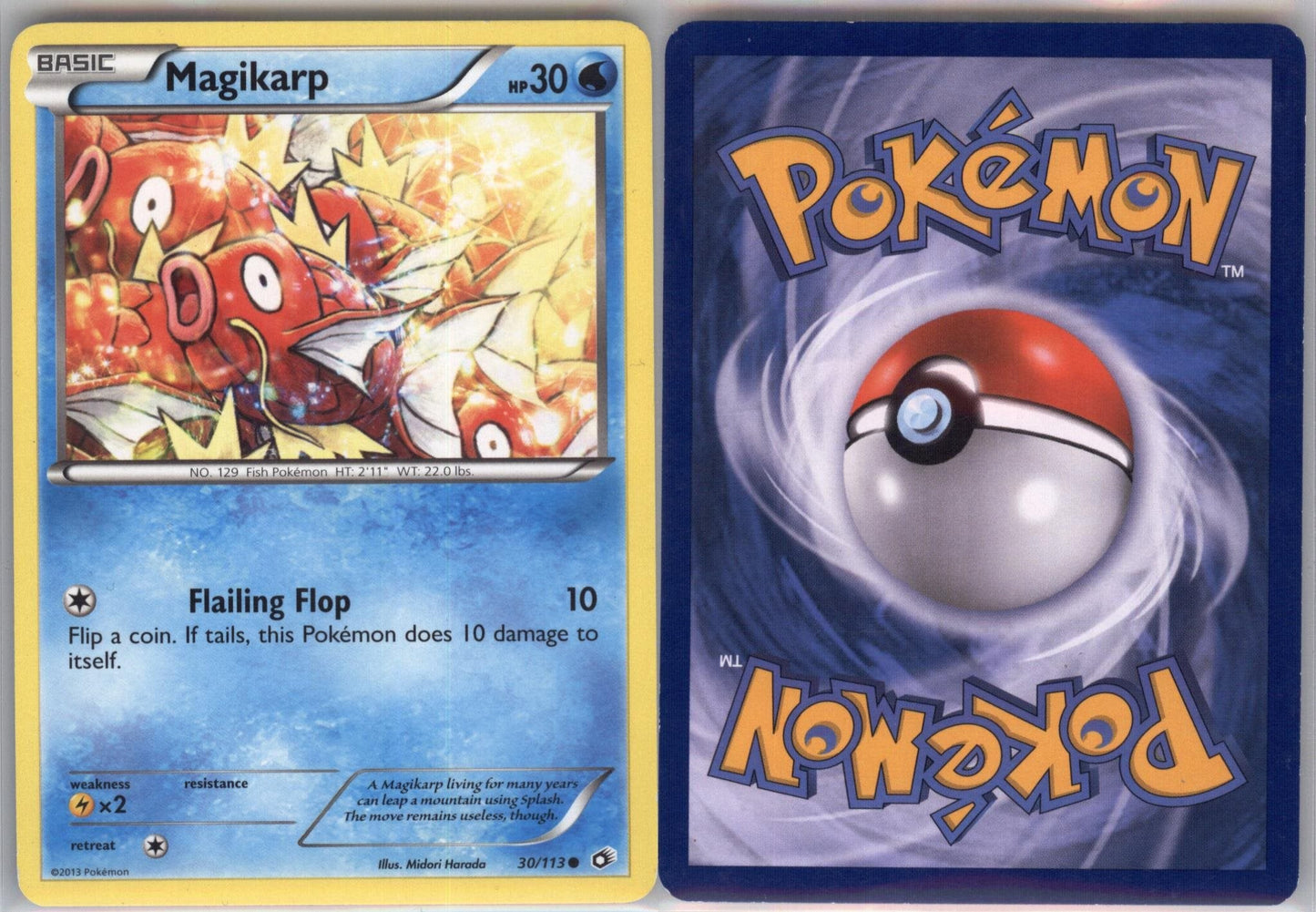 *SE BILDE FOR TILSTAND* Magikarp #30 Pokemon Legendary Treasures Pokesingles