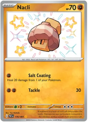 176 Nacli, Paldean Fates, secret, 3.00 kr, Pokesingles. Kjøp pokemon kort til lave priser hos oss.