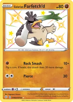 Galarian Farfetch'd SV063 - Shining Fates, Shining Fates | Sword & Shield, , 100.00 kr, Pokesingles. Kjøp pokemon kort til lave priser hos oss.