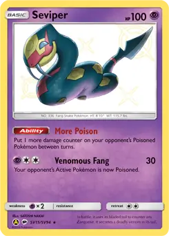 Seviper SV15, Hidden Fates | Sun & Moon, secret, 5.00 kr, Pokesingles. Kjøp pokemon kort til lave priser hos oss.