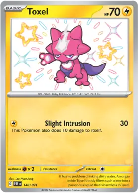 140 Toxel, Paldean Fates, secret, 3.00 kr, Pokesingles. Kjøp pokemon kort til lave priser hos oss.