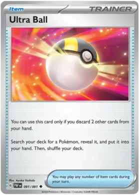 091 Ultra Ball, Paldean Fates, nonholo, 4.00 kr, Pokesingles. Kjøp pokemon kort til lave priser hos oss.