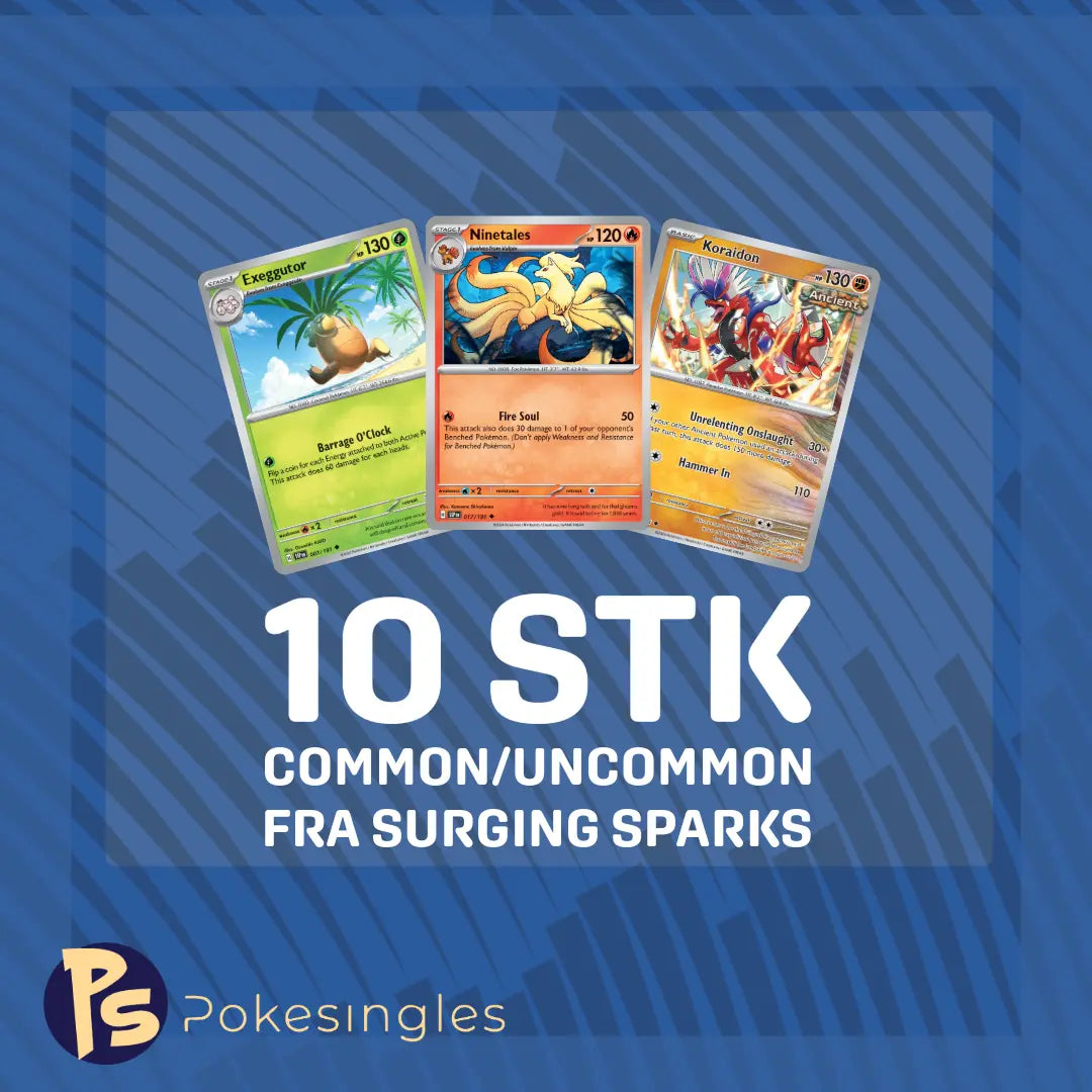 10 tilfeldige bulk kort fra Surging Sparks Pokesingles