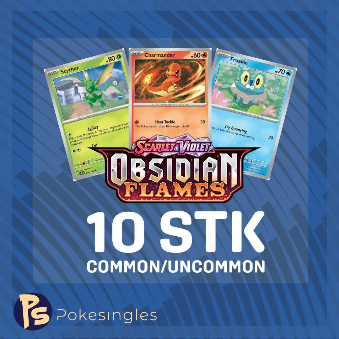 10 tilfeldige bulk kort fra Obsidian Flames Pokesingles