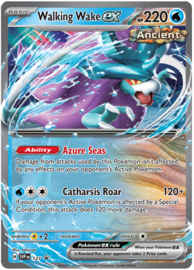 127 Walking Wake ex, Scarlet & Violet | Promos, ex,promo, 25.00 kr, Pokesingles. Kjøp pokemon kort til lave priser hos oss.