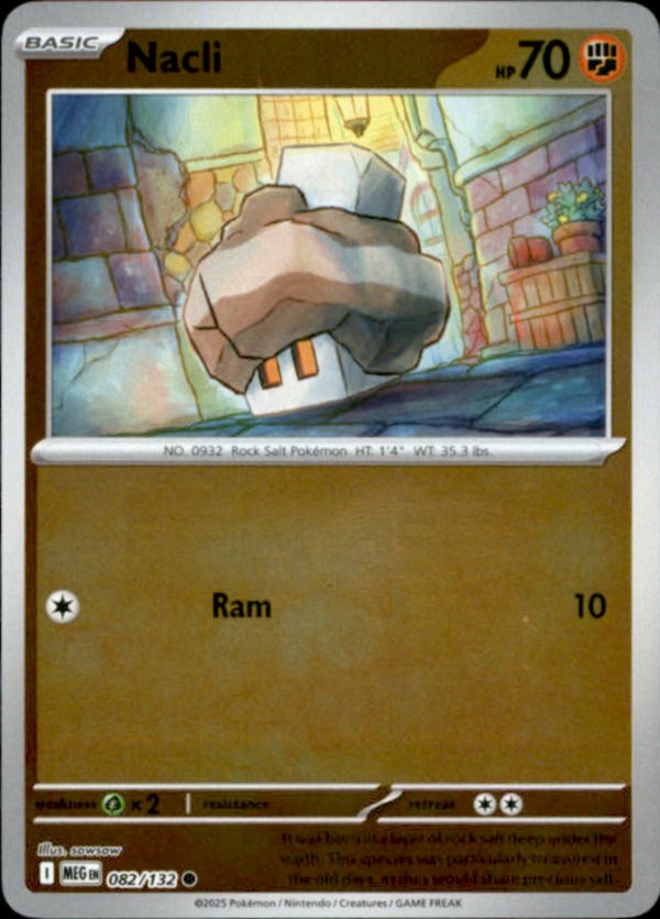Nacli Reverse Holo 082 - Mega Evolution Pokesingles