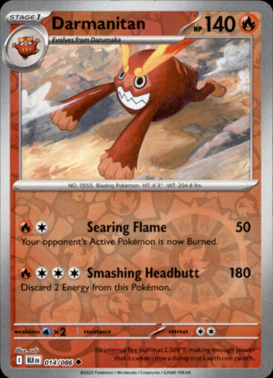 Darmanitan Reverse Holo 014 - Black Bolt Pokesingles