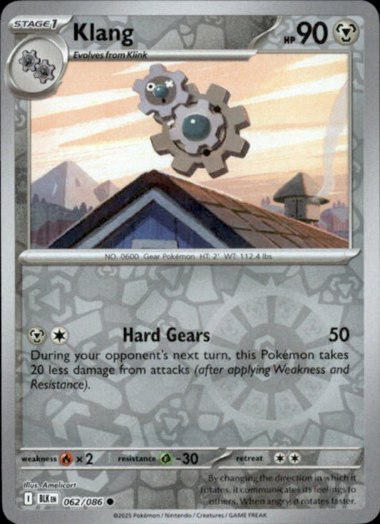 Klang Reverse Holo 062 - Black Bolt Pokesingles