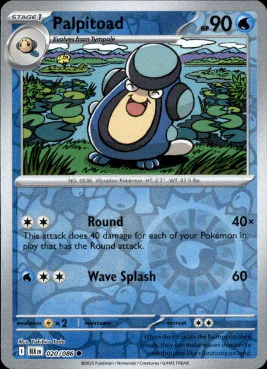 Palpitoad Reverse Holo 020 - Black Bolt Pokesingles