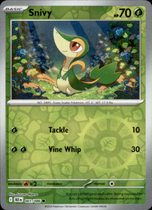 Snivy Reverse Holo 001 - Black Bolt Pokesingles