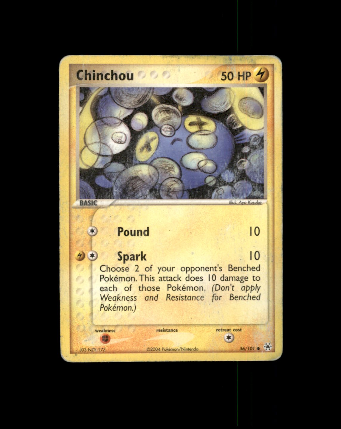 *SE BILDE FOR TILSTAND* Chinchou #56 Pokemon Hidden Legends Pokesingles