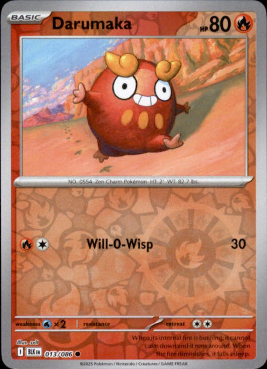 Darumaka Reverse Holo 013 - Black Bolt Pokesingles
