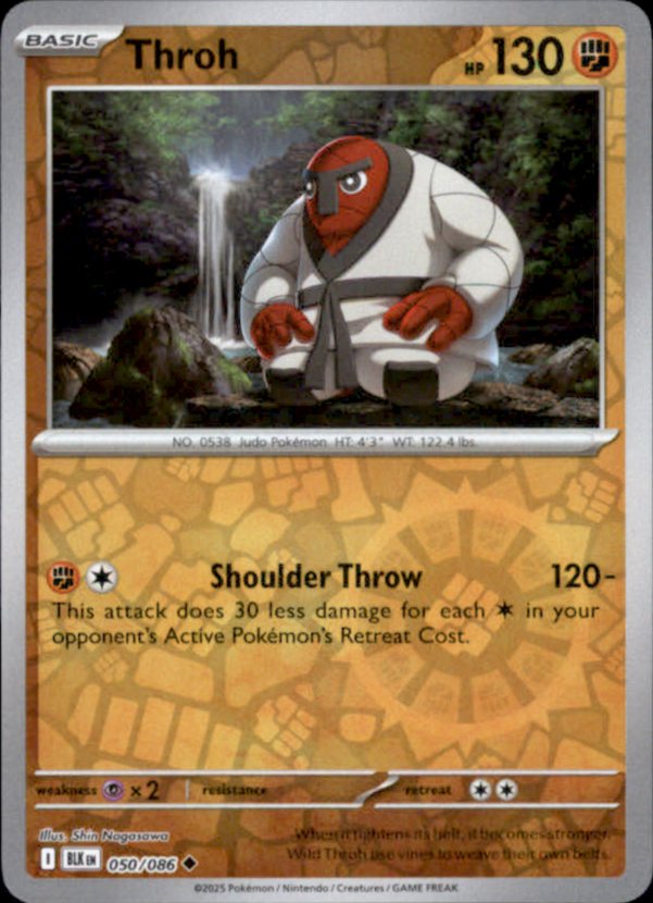 Throh Reverse Holo 050 - Black Bolt Pokesingles