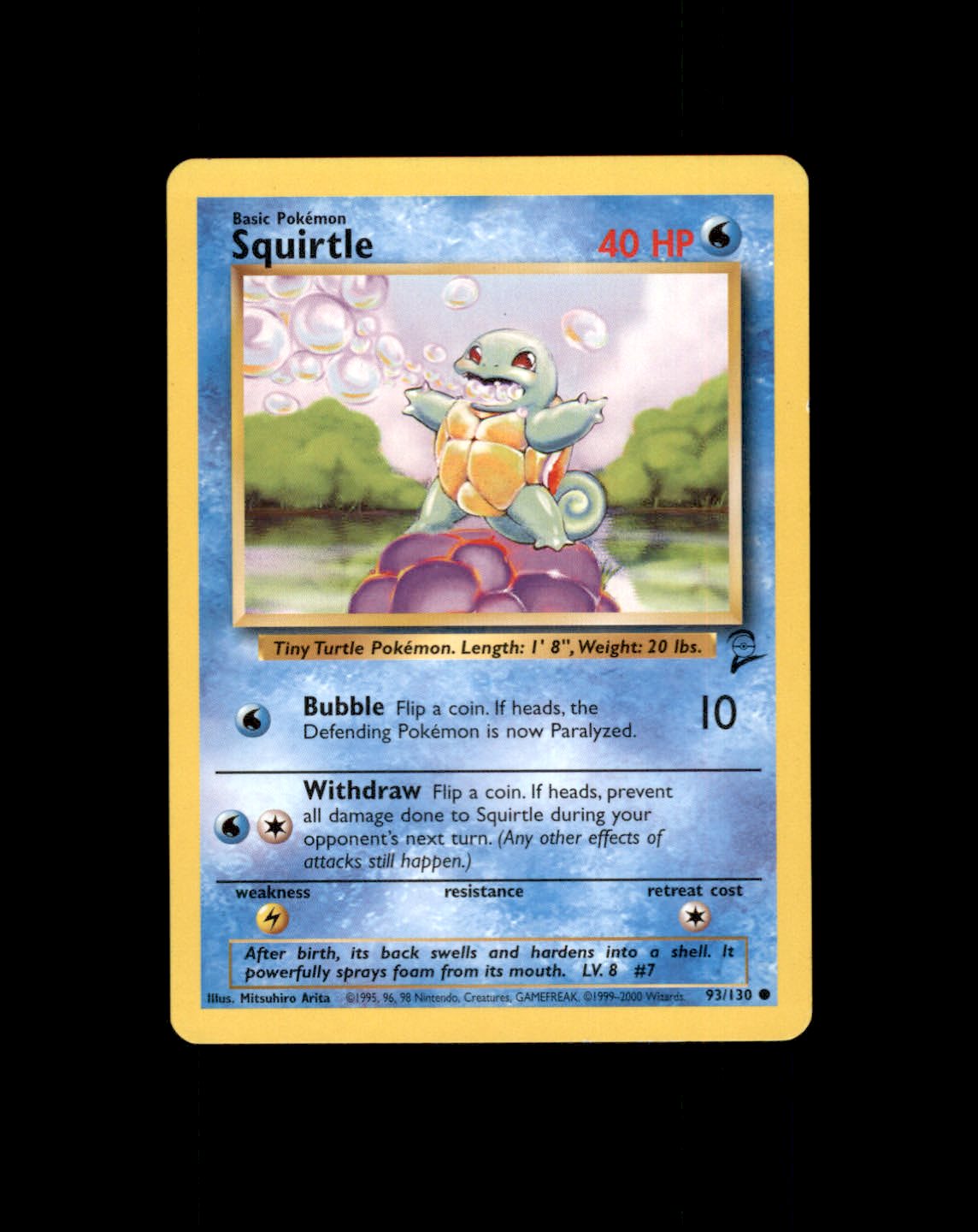 *SE BILDE FOR TILSTAND* Squirtle #93 Pokemon Base Set 2 Pokesingles