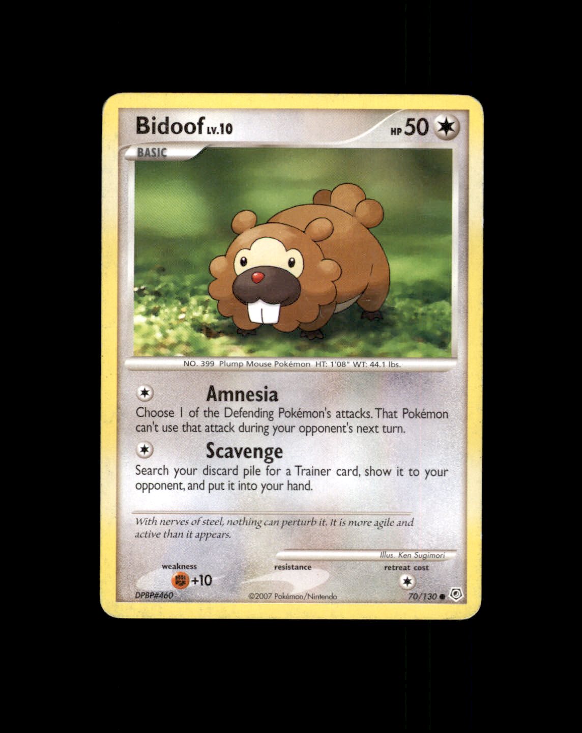*SE BILDE FOR TILSTAND* Bidoof #70 Pokemon Diamond & Pearl Pokesingles