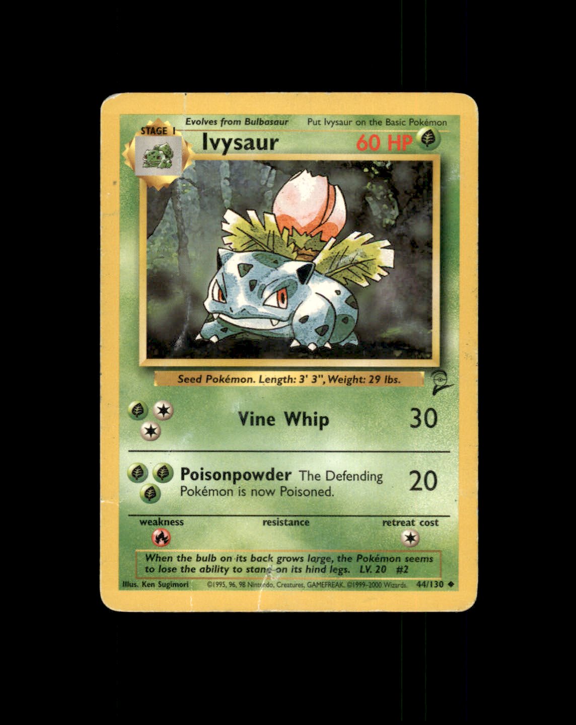 *SE BILDE FOR TILSTAND* Ivysaur #44 Pokemon Base Set 2 Pokesingles