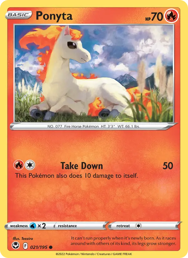 Ponyta 21 Silver Tempest Pokesingles