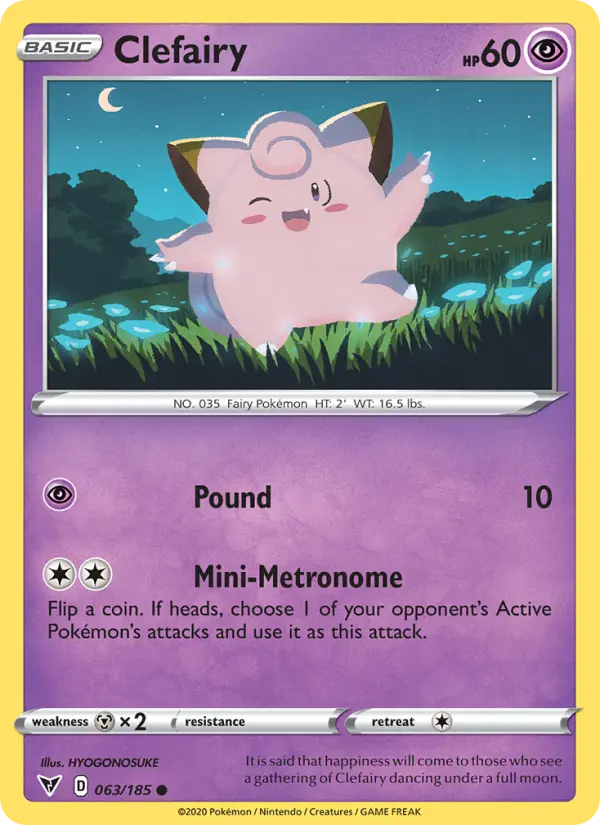 Clefairy 63 Vivid Voltage Pokesingles