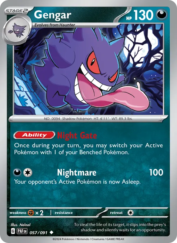 Gengar 57 Paldean Fates Pokesingles
