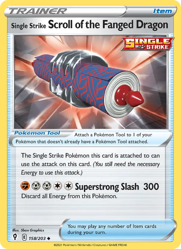 Single Strike Scroll of the Fanged Dragon 158 Evolving Skies Pokesingles