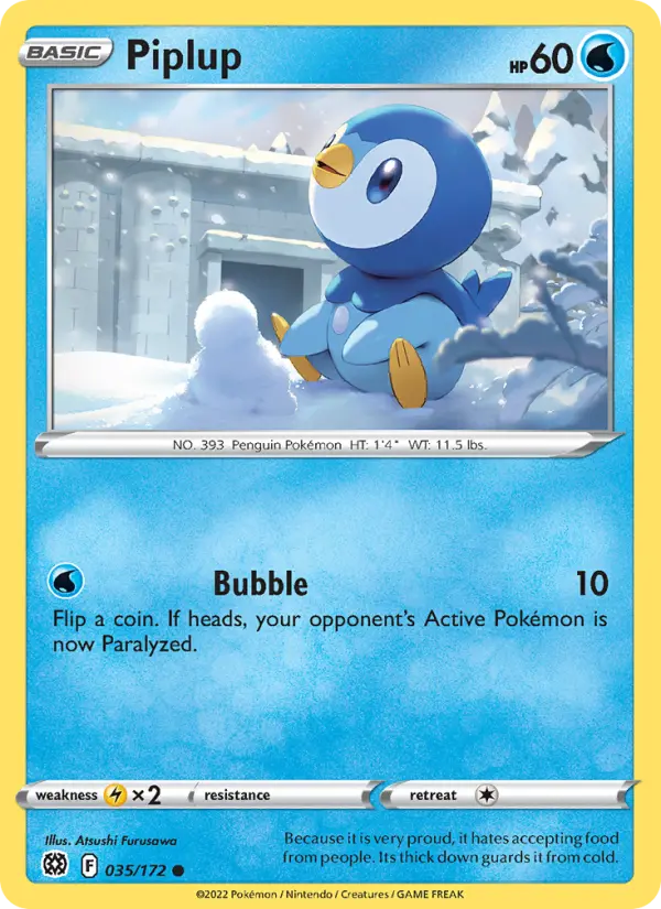 Piplup 35 Brilliant Stars Pokesingles