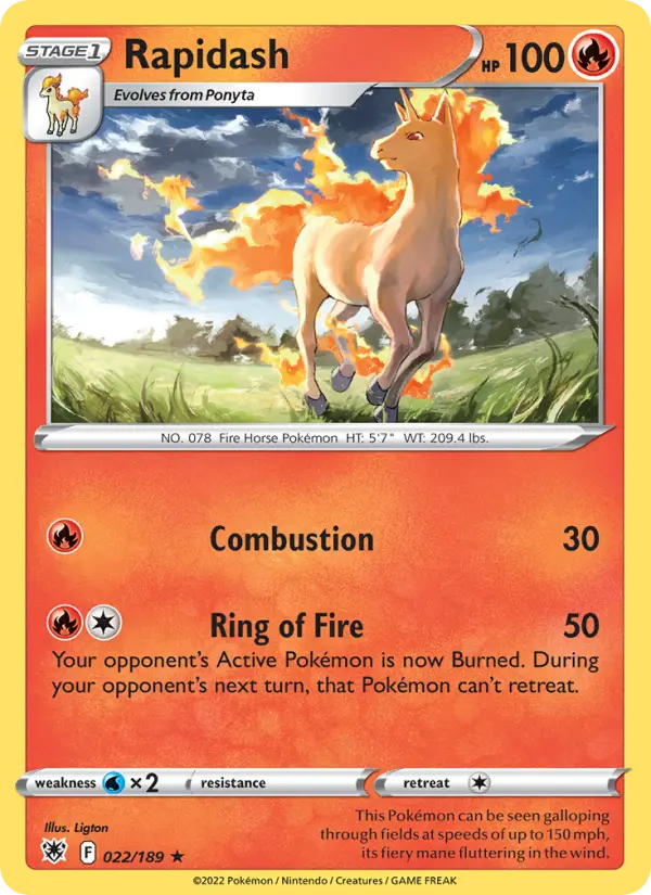Rapidash 22 Astral Radiance Pokesingles