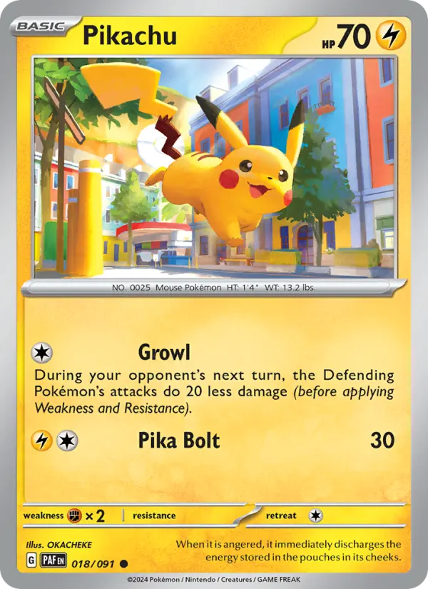 Pikachu 18 Paldean Fates Pokesingles