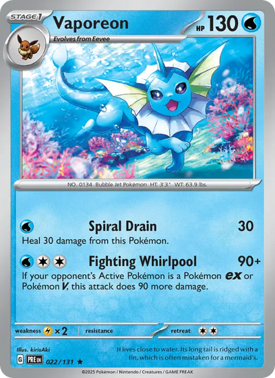 Vaporeon 22 Prismatic Evolutions Pokesingles
