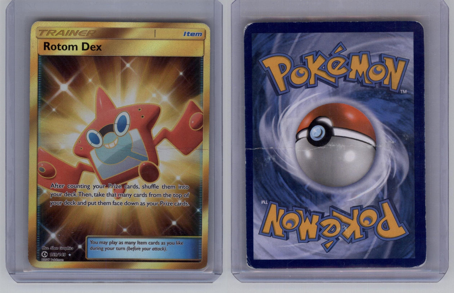 *DAMAGED* Rotom Dex (Secret) - SM Base Set Pokesingles