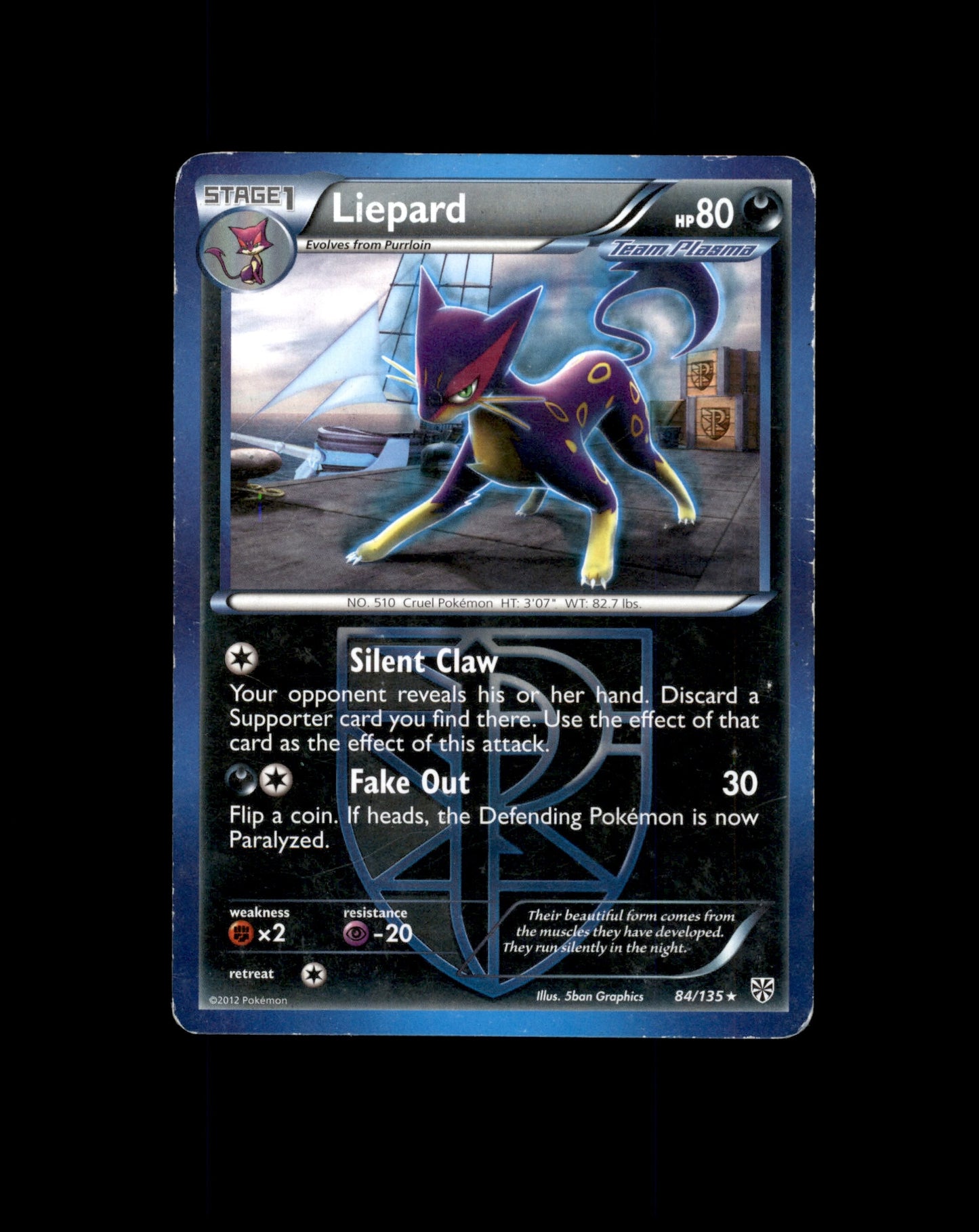 *SE BILDE FOR TILSTAND* Liepard #84 Pokemon Plasma Storm Pokesingles