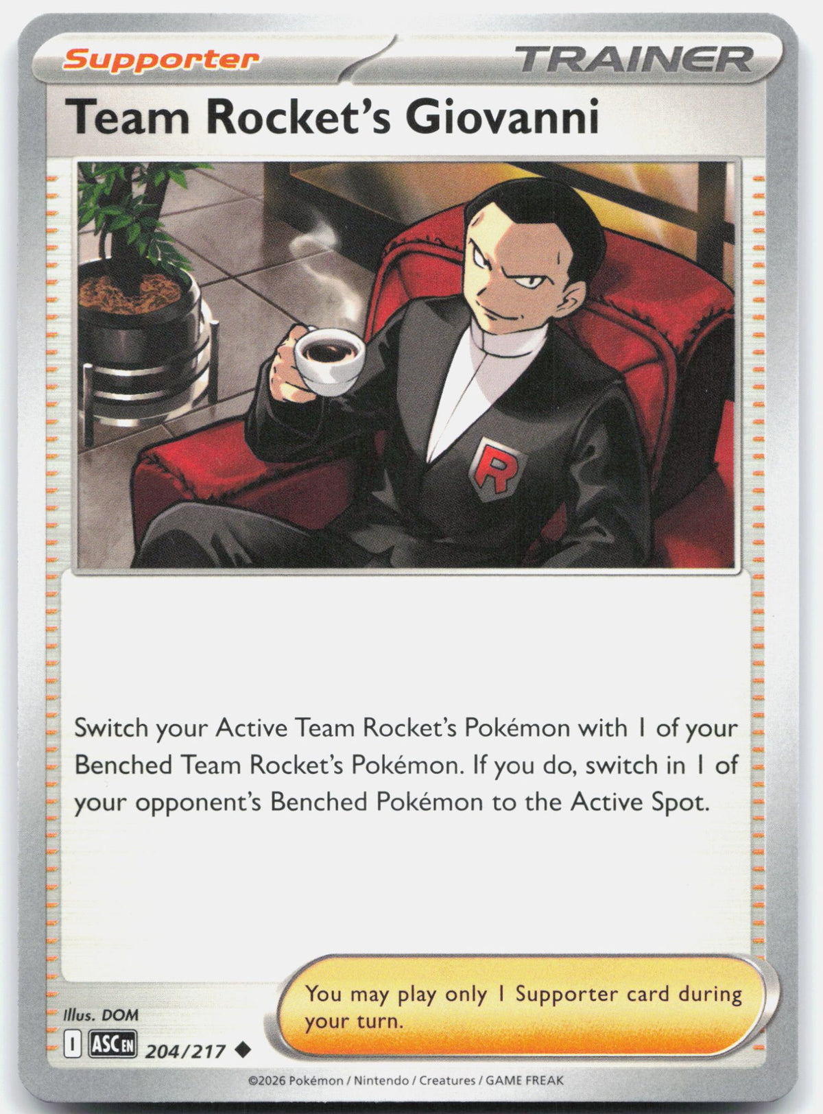 Team Rocket's Giovanni 204 (Normal) - ME: Ascended Heroes