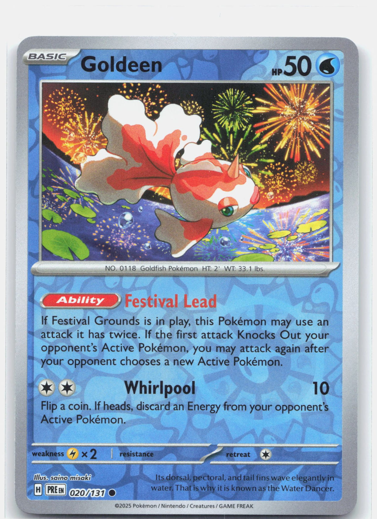 Goldeen 020 - SV: Prismatic Evolutions - Reverse Holofoil