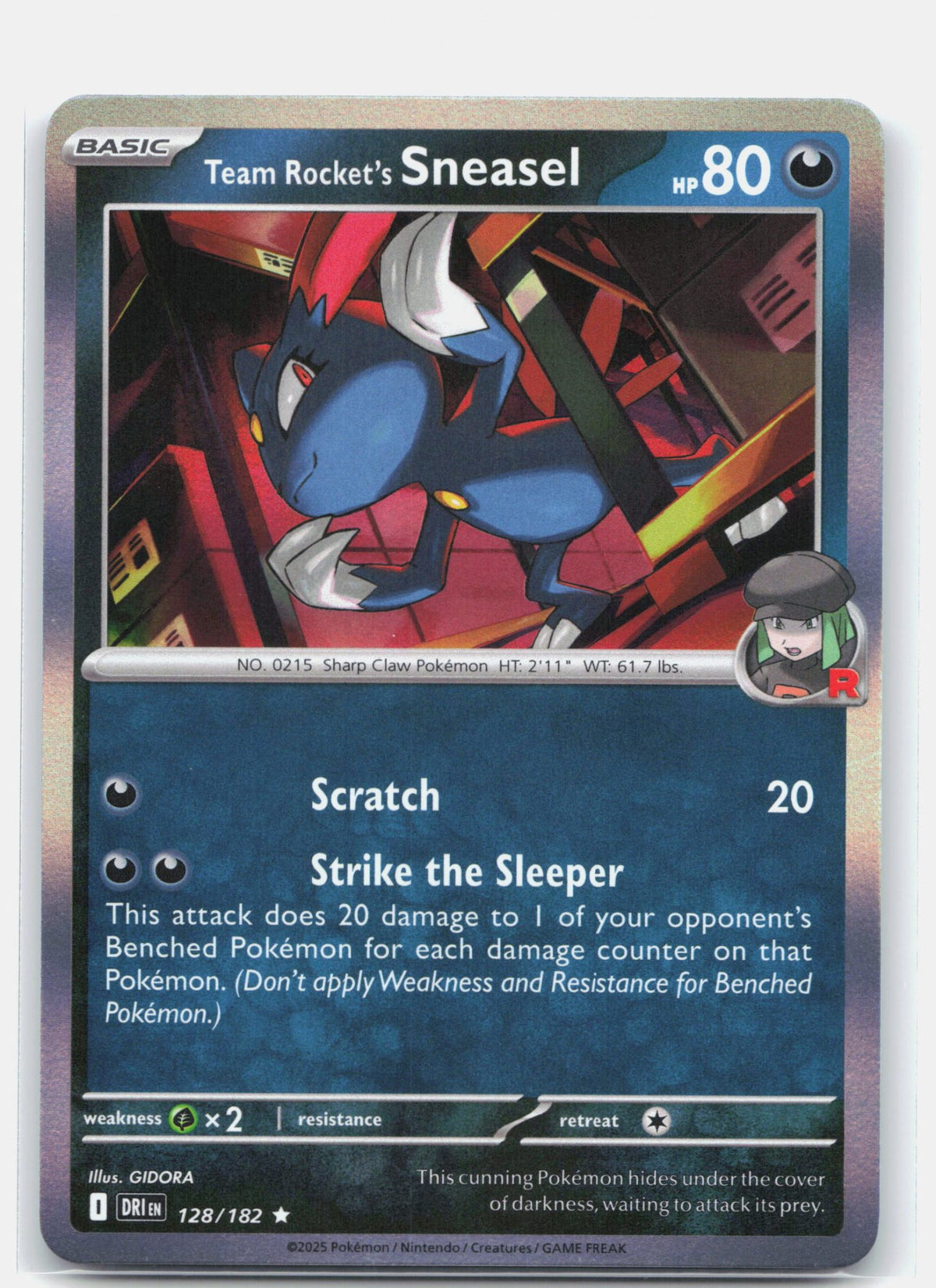 Team Rocket's Sneasel 128 - SV10: Destined Rivals - Holofoil