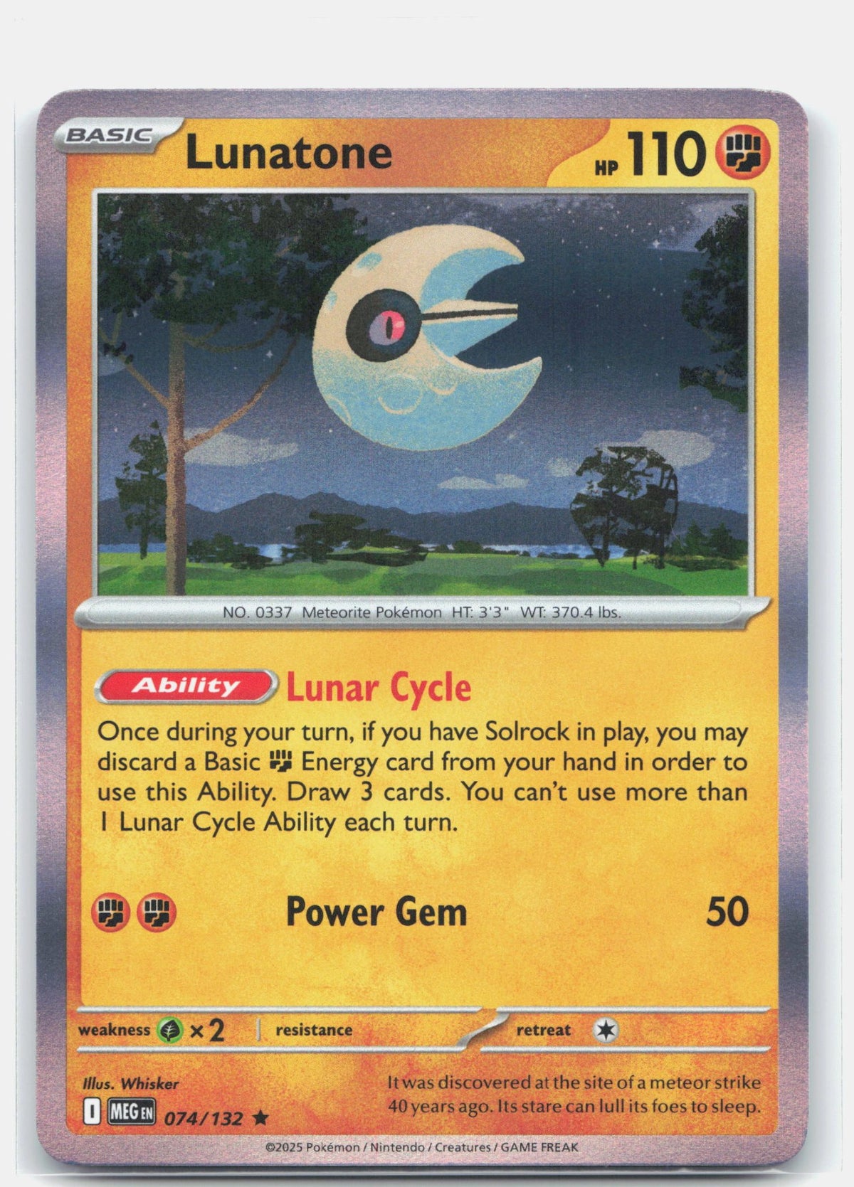 Lunatone 074 - ME01: Mega Evolution - Holofoil