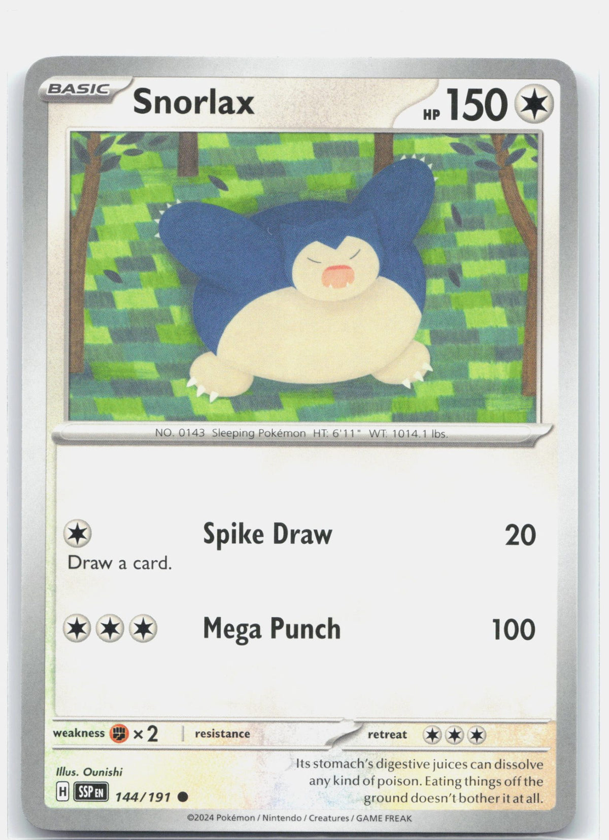 Snorlax 144 (Normal) - SV08: Surging Sparks