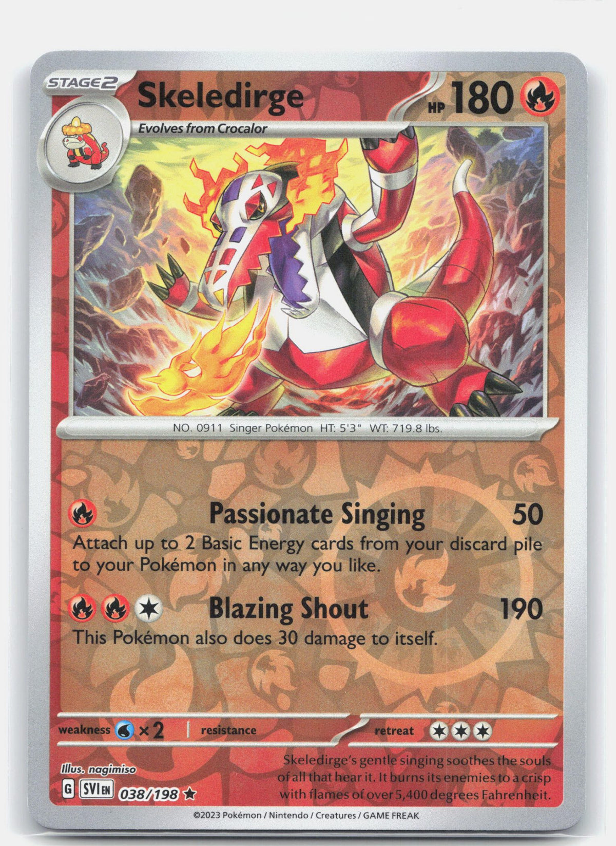 Skeledirge 038 - SV01: Scarlet & Violet Base Set - Reverse Holofoil