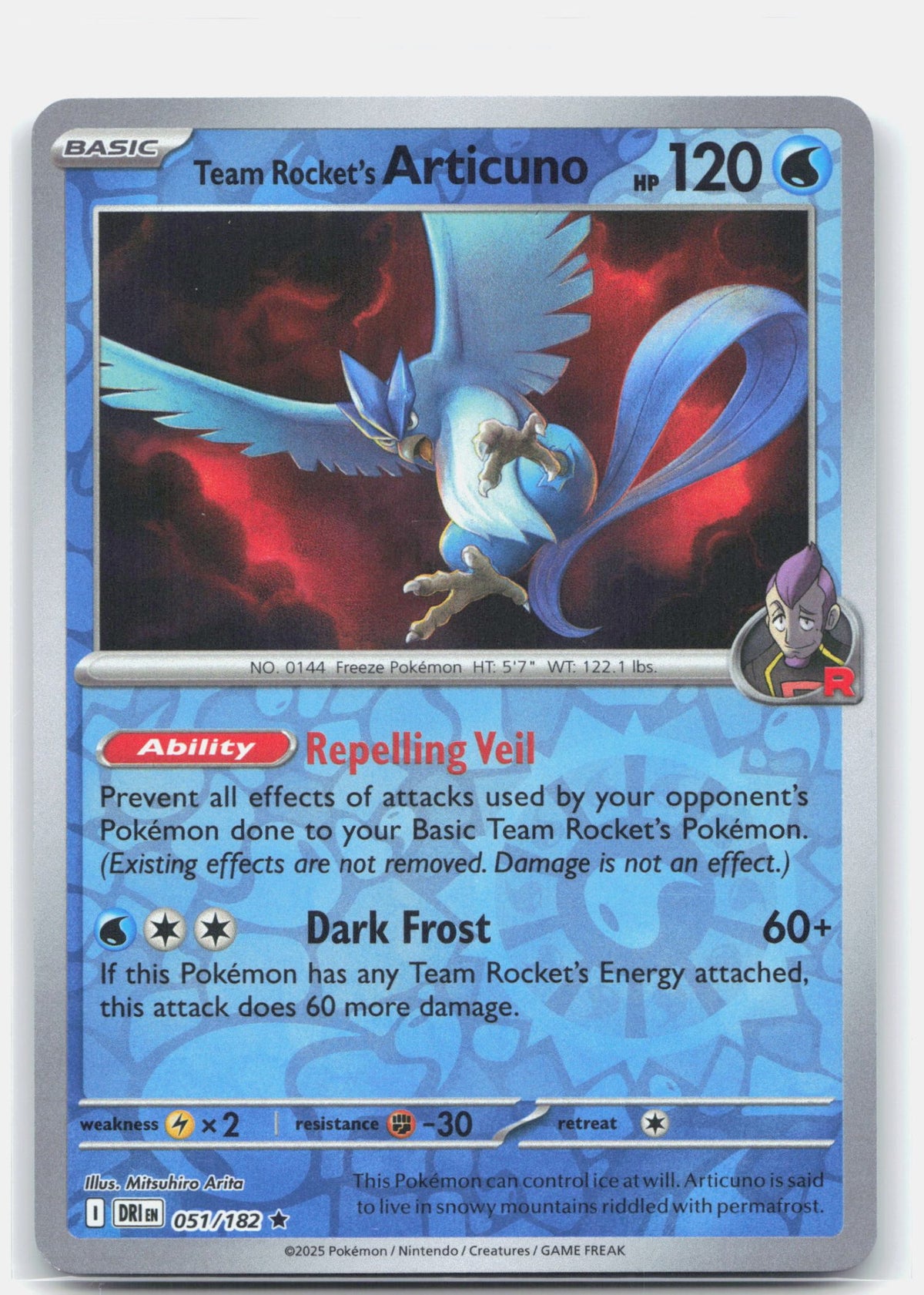 Team Rocket's Articuno 051 - SV10: Destined Rivals - Reverse Holofoil