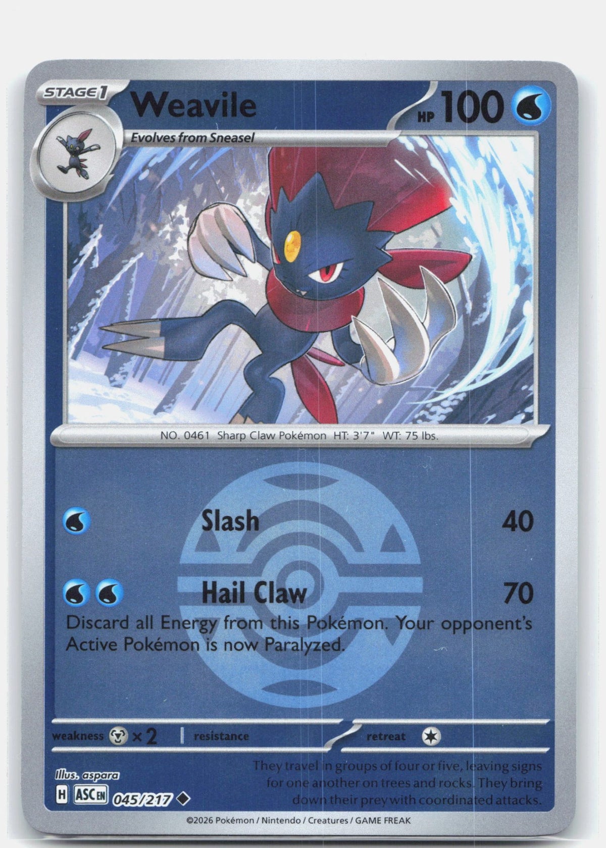 Weavile - 045/217 (Dusk Ball)