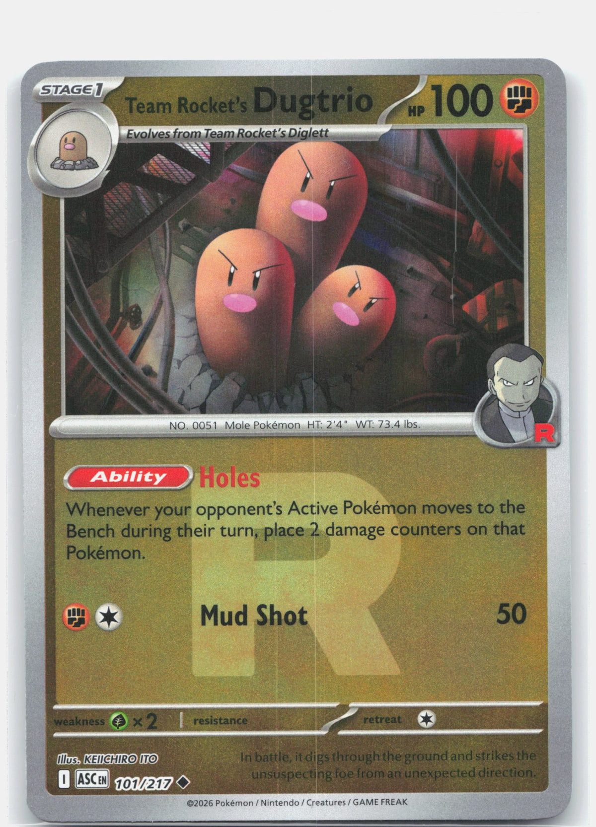 Team Rocket's Dugtrio - 101/217 (Team Rocket)
