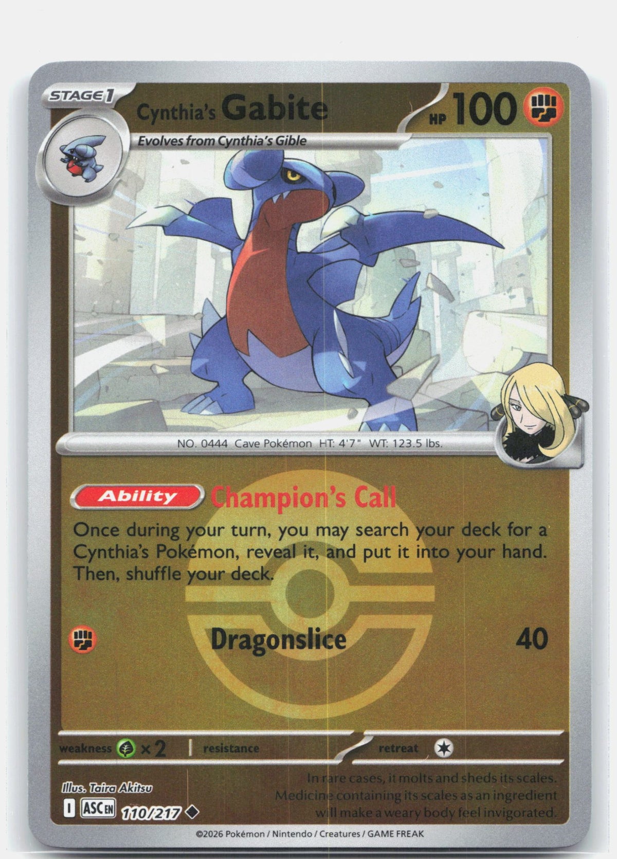 Cynthia's Gabite (Poke Ball)