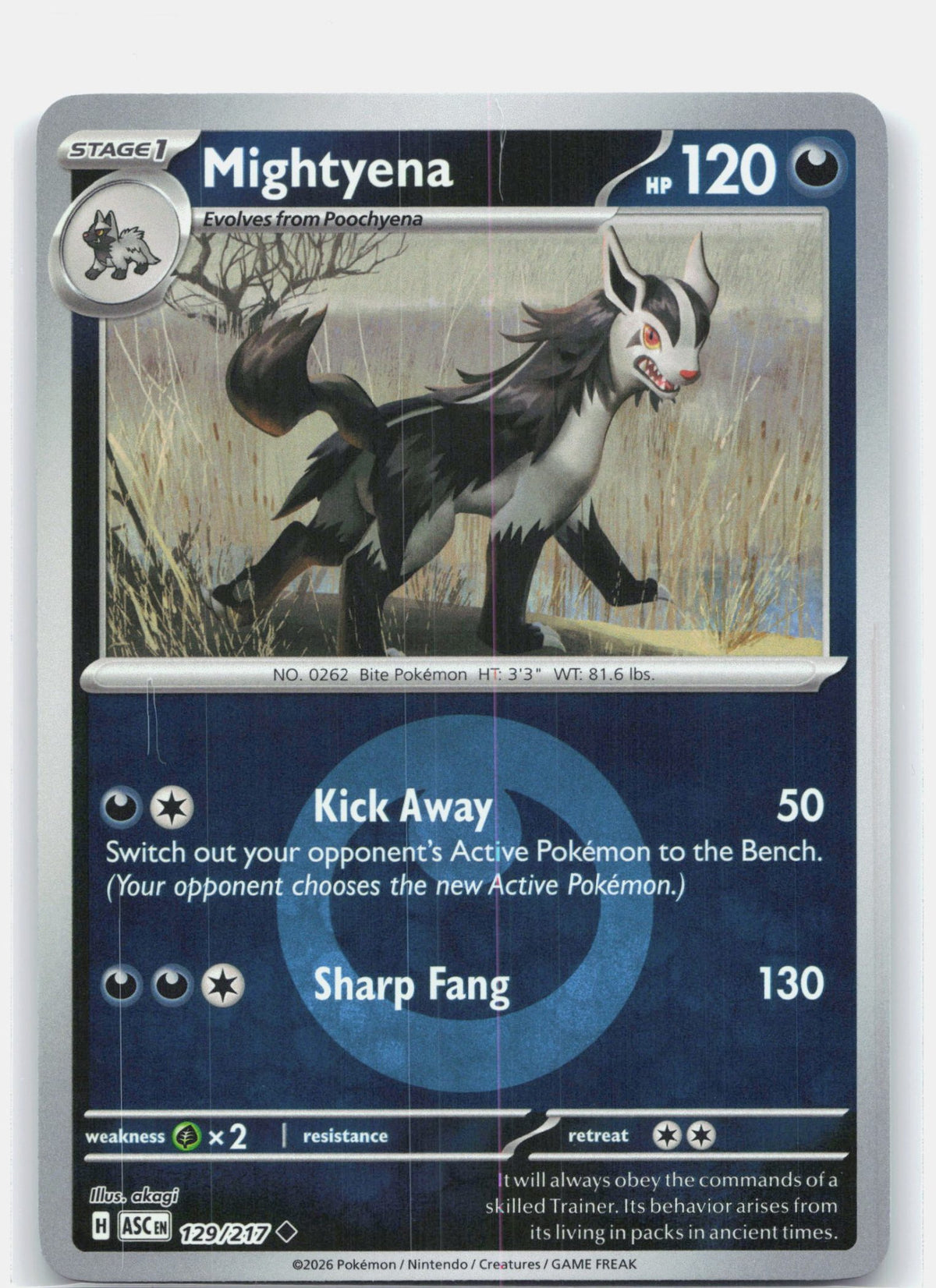 Mightyena - 129/217 (Energy Symbol Pattern)